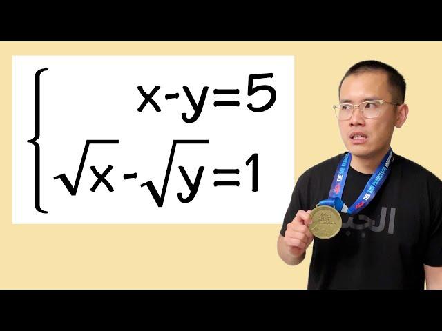 How to solve a system of square root equations (not the usual substitution)