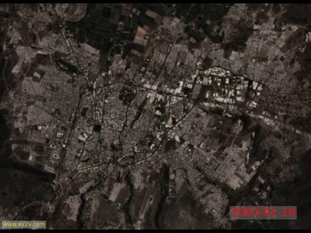 Mexico, Querétaro, the highest frequency timelapse from space (1984..2020)