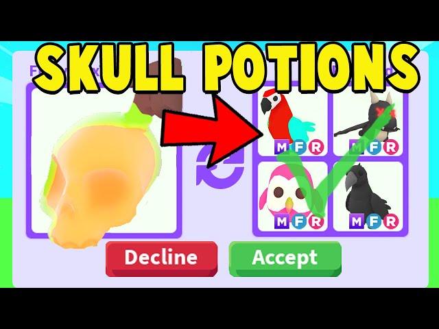 Trading $1000 worth of NEW SKULL POTIONS in Adopt Me!