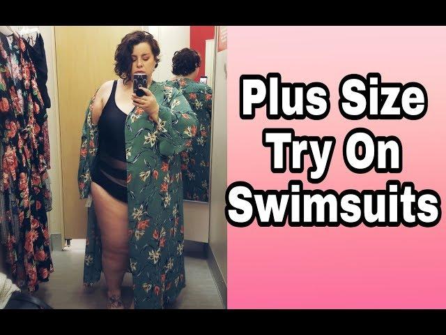 Plus Size Try on : in the dressing room (swimsuits)