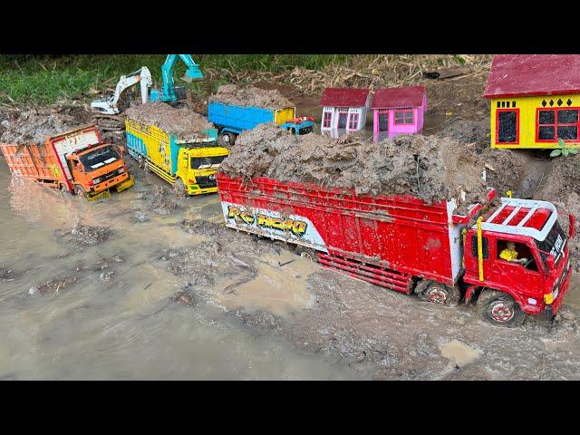 Salah perhitungan berujung terpuruk di lahan gambut, mobil truk Rc Hino 500 Rc dam trik fuso 220ps