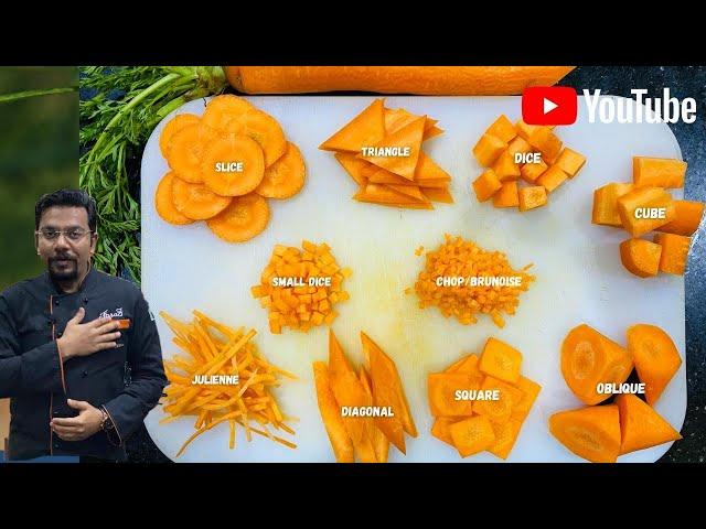 Carrot Cutting Skills | How to Cut a Carrot | Vegetable Cutting | Carrot Design