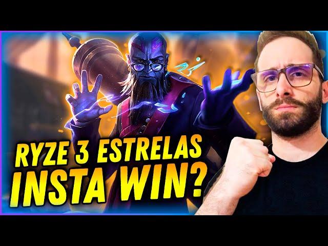 CONSEGUI FECHAR UM RYZE 3 ESTRELAS E VIREI O JOGO! | Teamfight Tactics Patch 14.18