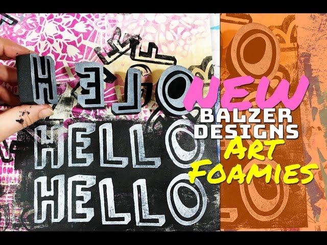 NEW Balzer Designs Art Foamies: Shadowed Alphabet Stamp Set