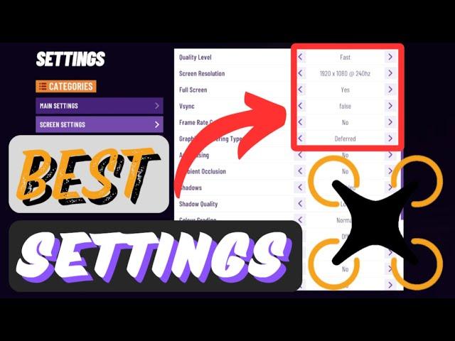 BEST Velocidrone Settings