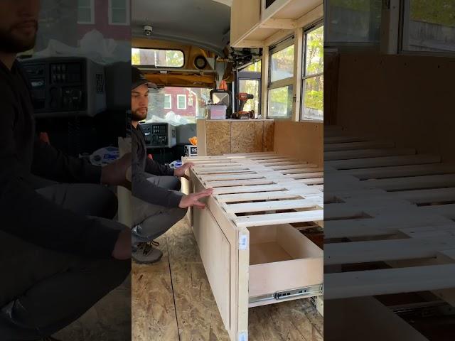 CAMPER VAN CONVERSION | Bench/Bed #vanconversion #vanlife #campervan #tinyhomebuild #diy
