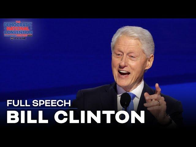 FULL SPEECH: Bill Clinton tells DNC there is 'clear choice' in election