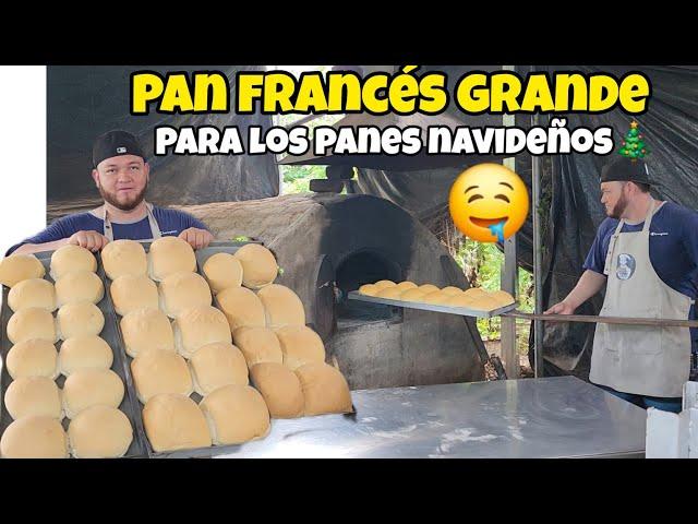 como hacer PAN FRANCES GRANDE Navideño para negocio  (receta paso a paso)