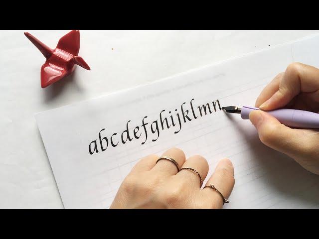 Italic Calligraphy Tutorial - Beginners' Alphabet Demo