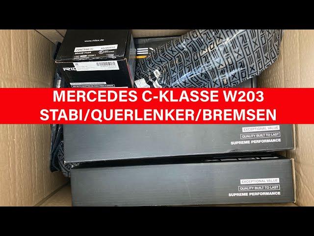 Mercedes W203 Ridex Koppelstange, Querlenker, Bremsschlauch, Bremscheiben | AutoDoc.de | Unboxing