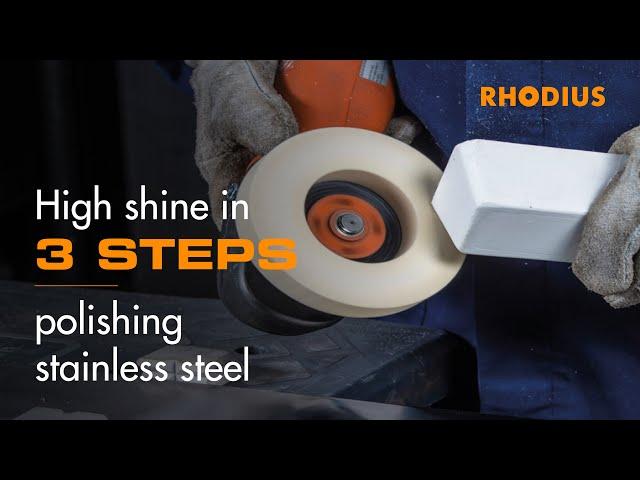 Polishing stainless steel to a high-gloss finish with an angle polisher – tips for discs and speed