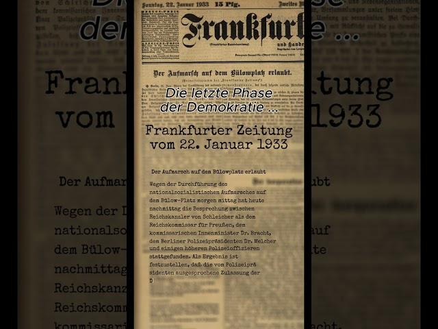 Frankfurter Zeitung vom 22. Januar 1933