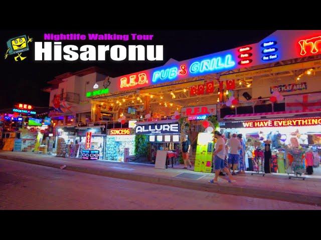 Nightlife Hisaronu Turkey 2024 - 4K Walking Tour