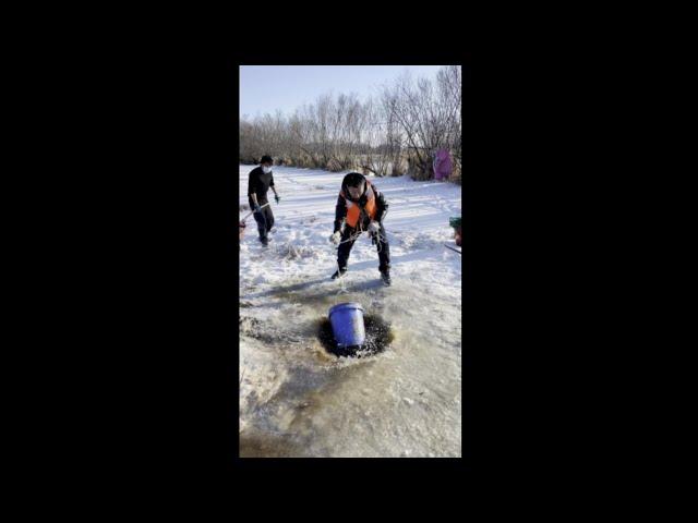 Easy fishing in winter from ice hole