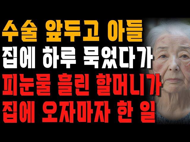 “요양원 보내자.” 수술 받기도 전에 아들 집에서 아들과 며느리의 대화를 들은 할머니가 집에 도착하자마자 한 일 | 사는 이야기 | 노년의 지혜 | 오디오북