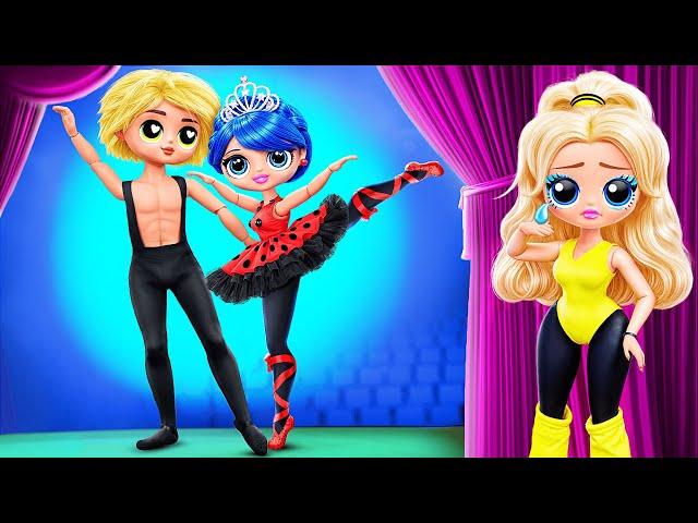 Ladybug Became Ballerina! Miraculous Crafts for LOL Doll