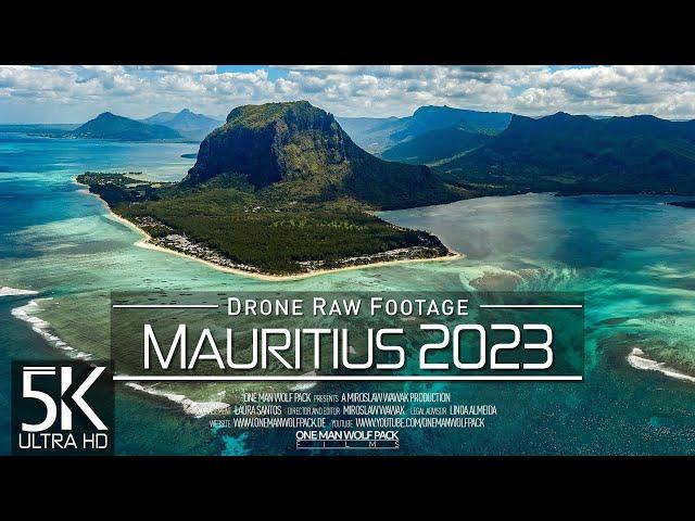 【5K】 Drone RAW Footage  This is MAURITIUS 2023  Le Morne  Grand Bassin & More  UltraHD Stock