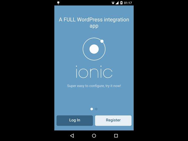 WordpressApp - Ionic Starter App