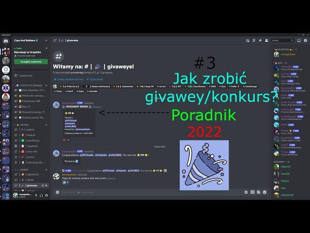 Jak zrobić givawey/konkurs Poradnik / #3 / Discord