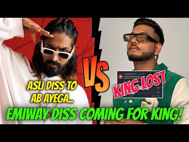 Emiway Diss Is Coming For King! "Asli Diss To Ab Ayega"? Emiway Won Vs King In? Poked King In Story!