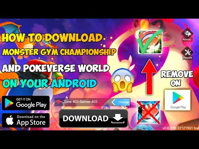 How To Download Pokeverse World And Monster Gym Championship New Version  Apk On Playstore 