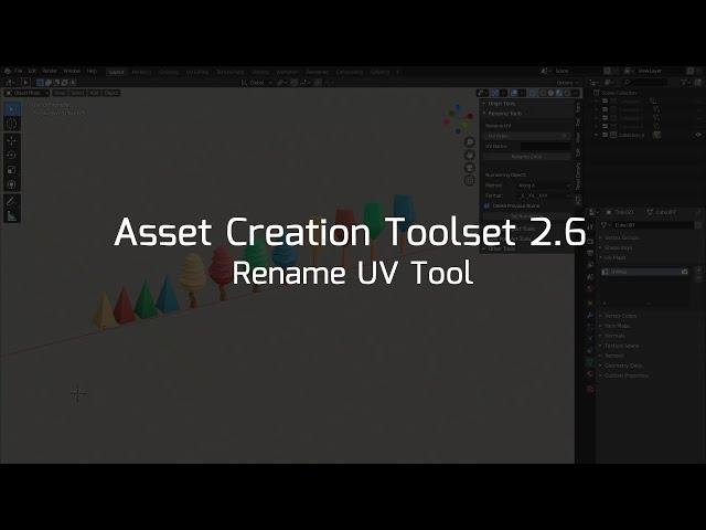 Asset Creation Toolset 2.6 - Rename UV Tool (Blender Addon)