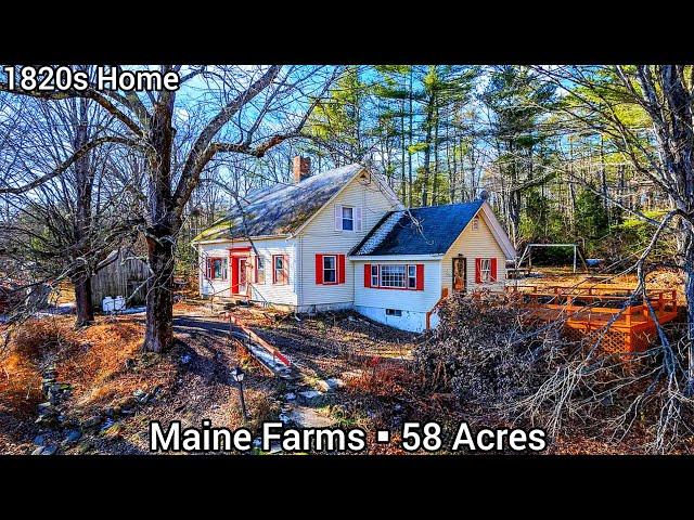 Maine Real Estate For Sale | 58 Acres | Maine Land For Sale | Maine Farm Houses | Alna Maine