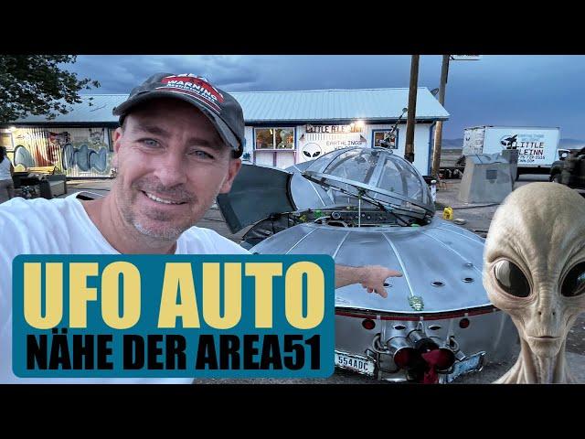 Las Vegas - UFO AUTO - Fliegende Untertasse als Auto nähe der AREA51 - Deutsch / German