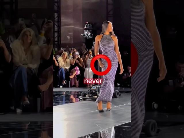 Naomi Campbell LIES & says she never touches her dress! We got PROOF  #catwalk #model #celebrity