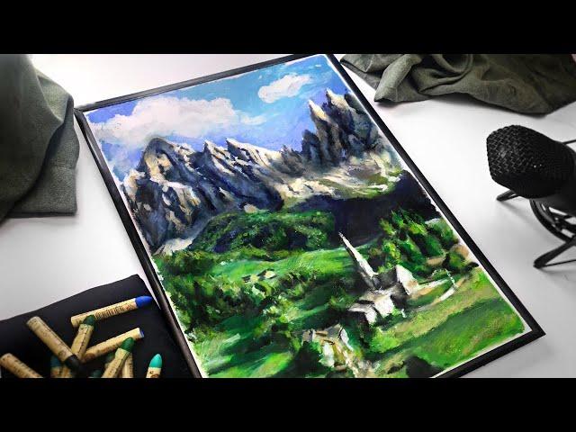 【ASMR Art】Landscape Drawing - No Talking