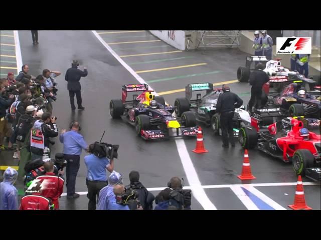 F1 2012 ブラジル インテルラゴス 決勝 / ベッテルを見つめるアロンソ