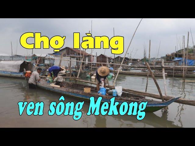 Village market along the Mekong River