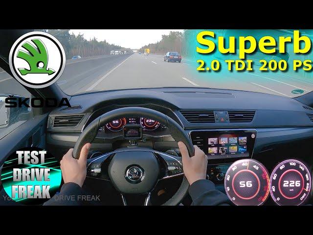 2022 Skoda Superb 2.0 TDI SCR DSG 200 PS TOP SPEED AUTOBAHN DRIVE POV