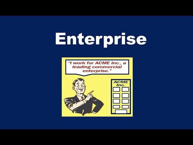 What is an Enterprise?