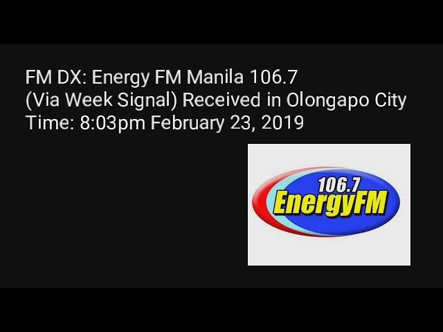 FM DX: Energy FM Manila 106.7 in Olongapo City