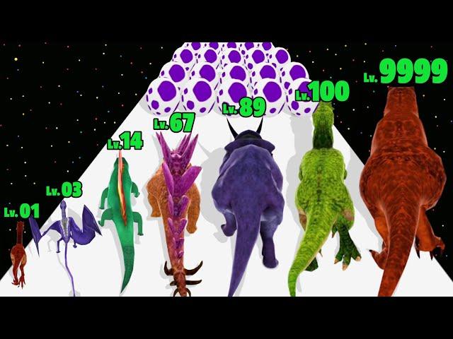 Dino Run 3D - Level Up Dinosaur Max Level Gameplay (Dinosaur Rush)