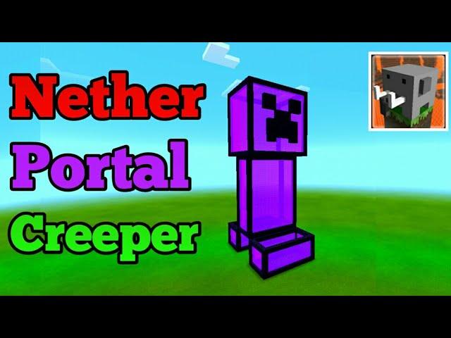 How to make Nether portal creeper in Craftsman: Building Craft || Easy tutorial || by mizna khan