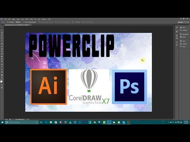 power clip tutorial in CorelDraw Photoshop Illustrator