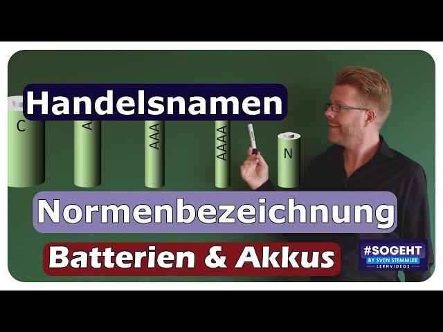 Batteries and accumulators: Trade names and IEC numbers explained
