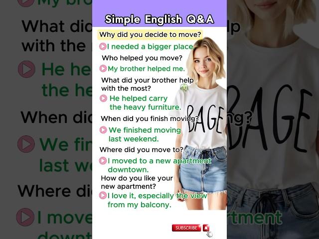  Simple English Q&A | Practice English | #shorts