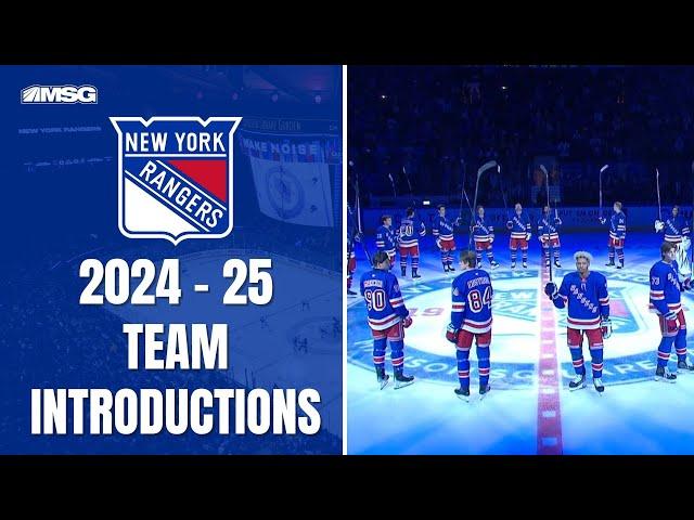 2024-25 New York Rangers Team Introductions | New York Rangers