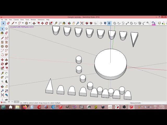 SketchUp - Mangle Rack - Reciprocating Motion