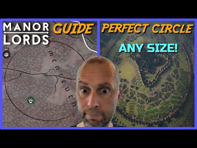 Manor Lords - How to make Perfect BIG CIRCLES EASY ( Works on any SIZE )