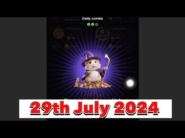 How To UNLOCK 29th July Hamster Daily Combo Cards Today  and CLAIM your 5MILLION HAMSTER COIN