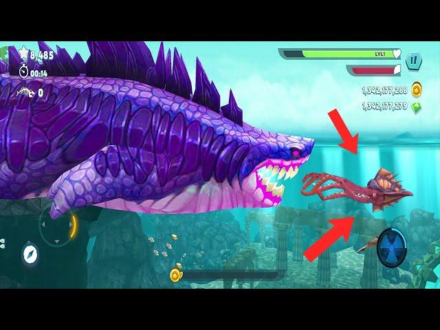 Hungry Shark Evolution - New Bigger Monster Sharkjira vs Kraken Skin Mod - All 24 Sharks Unlocked