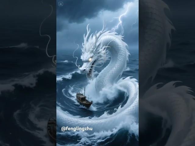 蛟龙出碧海，气势破重渊。丨#中国神话 #山海经 #山海经神兽 #龙 #中国龙 #仙侠 #神兽 #Loong  #Chinese Dragon  #Shorts