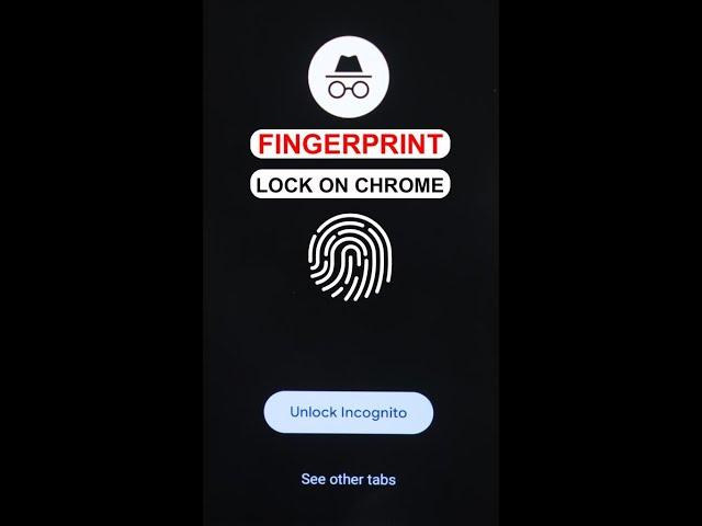 How to Lock Incognito Tabs on Google Chrome from your Smartphone #shorts