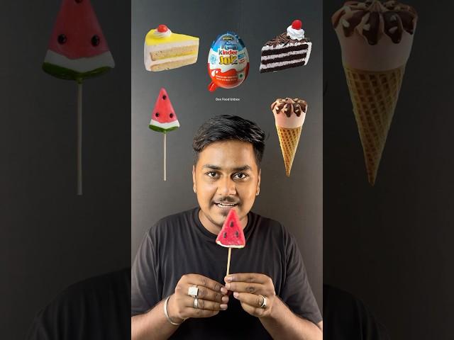 Emoji Food Eating Challenge ASMR || Kinder Joy and Lollipop  #shorts #ytshorts