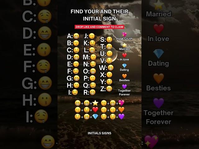 FIND YOUR AND THEIR INITIAL SIGNS #shorts #love #initials #soulmate #crush #tiktok