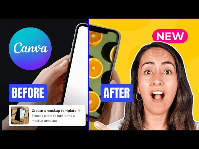 (NEW) Turn PHOTOS into CUSTOM MOCKUPS | Canva Mockup Template Generator Tutorial
